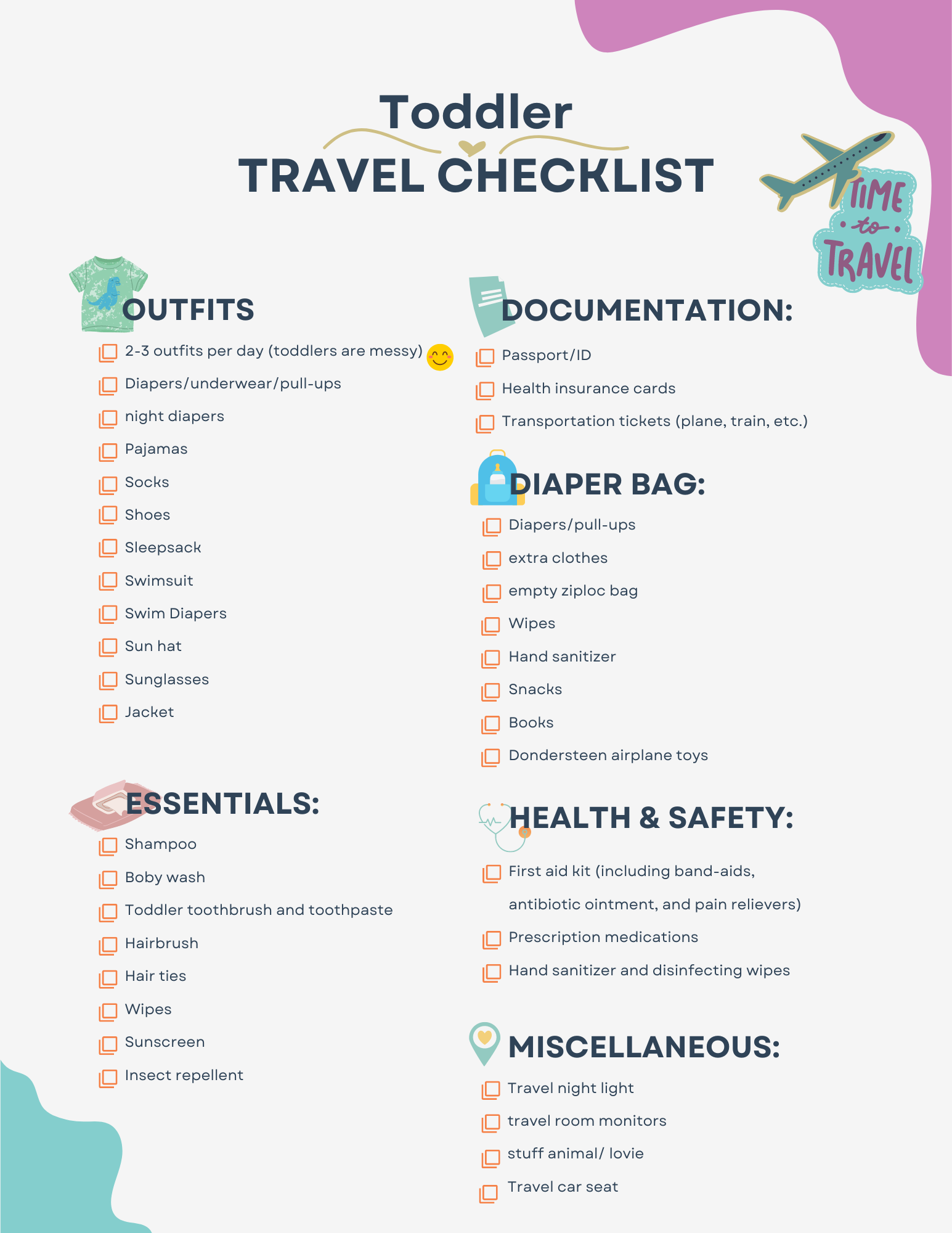 Essential travel packing list online