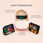 2 year old best travel toys organized with backpack
