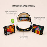 3 year old best travel toys organized with backpack