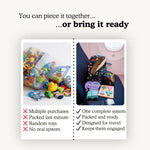 packed and ready, designed for travel with toddlers, keeps them engaged